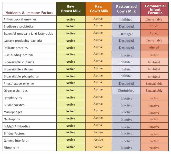 Raw Milk Nutrients